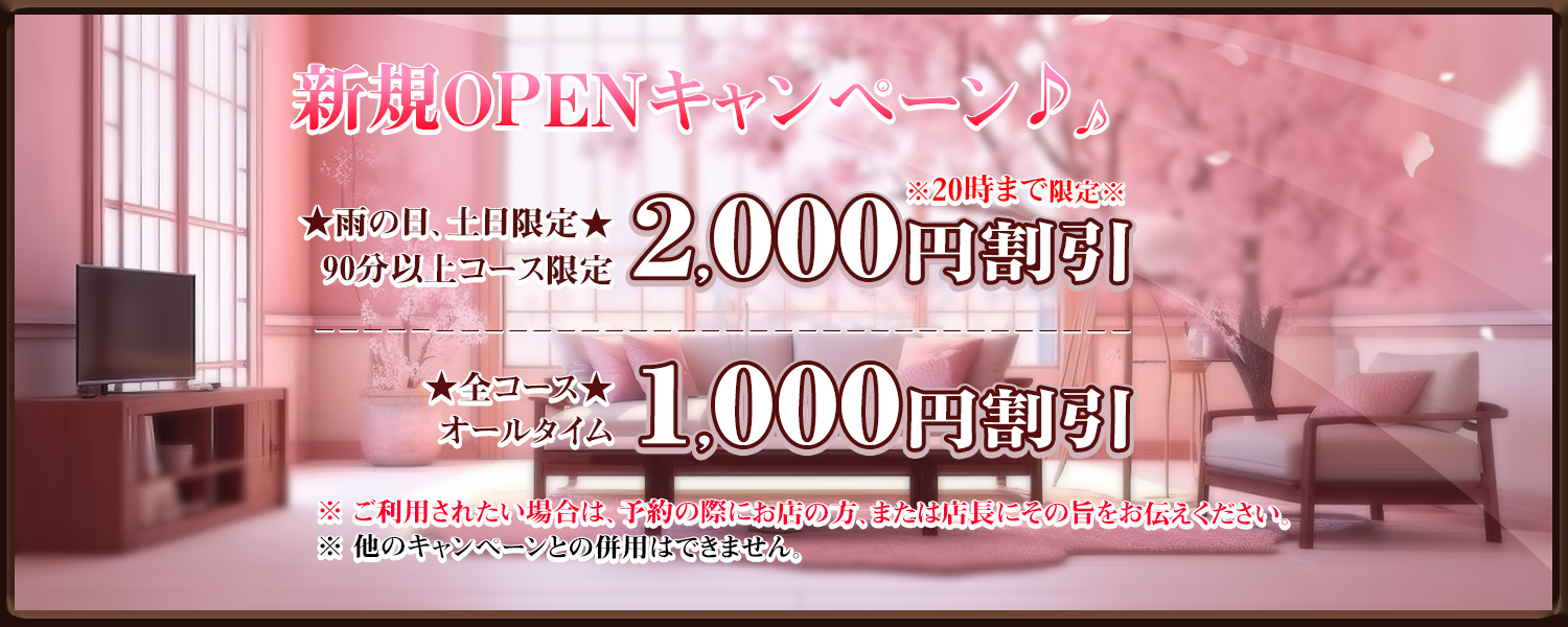 メンズエステ『さくらんぼ』のシステム表
